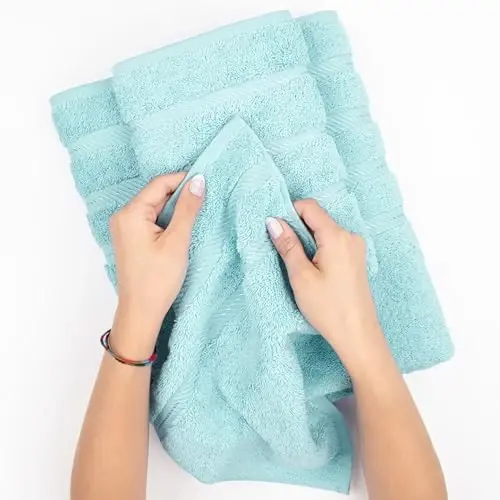 American Soft Linen 100% Cotton Luxury Turkish Towels, 6 Piece Towel Set | Soft Absorbent Quick Dry OEKO Tex Standard 100 Certificated Durable Machine Washable Premium Hotel Quality - 5