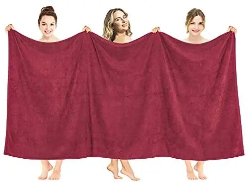 American Soft Linen 100% Paxta 600 GSM Turk 40x80 Katta Hajmli Hammom Sochiqi, Vannaxona uchun O'ta Katta Kattalar Sochiqlari, Bordo Qizil Hammom Sochiqi - AMERICAN SOFT LINEN