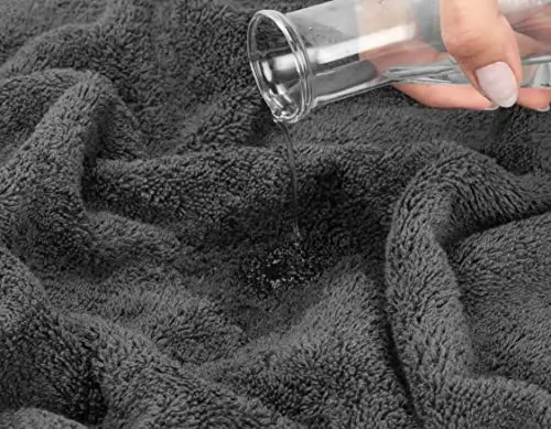 American Soft Linen 100% Paxta 600 GSM Turk 40x80 O'ta Katta Hammom Sochiqi, Vannaxona uchun O'ta Katta Kattalar Sochiqlari, To'q Kulrang Hammom Sochiqi - 5