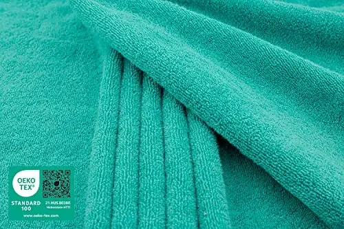 American Soft Linen 100% Paxta 600 GSM Turk 40x80 O'ta yirik vanna sochiqi, Vanna uchun o'ta katta kattalar sochiqlari, Firuza vanna sochiqi - 2