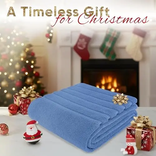 American Soft Linen 35x70 Jumbo Large Bath Towels, 600 GSM 100% Cotton Turkish Bath Sheet, Oversized Luxury Bath Towels for Bathroom Beach and Pool, Electric Blue - AMERICAN SOFT LINEN