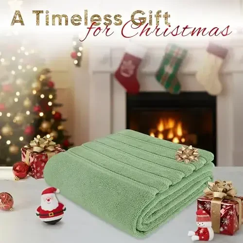 American Soft Linen 35x70 Jumbo Large Bath Towels, 600 GSM 100% Cotton Turkish Bath Sheet, Oversized Luxury Bath Towels for Bathroom Beach and Pool, Sage Green - 1