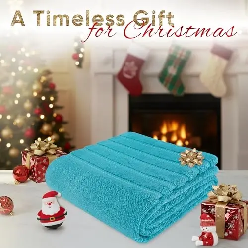 American Soft Linen 35x70 Jumbo Large Bath Towels, 600 GSM 100% Cotton Turkish Bath Sheet, Oversized Luxury Bath Towels for Bathroom Beach and Pool, Aqua Blue - AMERICAN SOFT LINEN