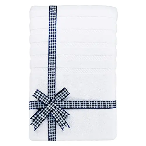 American Soft Linen 35x70 Jumbo katta hammom sochiqi, 600 GSM 100% Paxta Turk hammom sochiqi, Vanna, Plyaj va Basseyn uchun Katta Hashamatli Hammom Sochiqi, Oq - 3