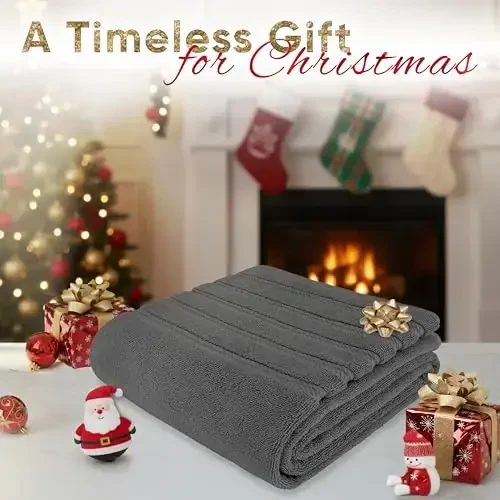 American Soft Linen 35x70 Jumbo Large Hammom sochiqlari, 600 GSM 100% paxta turk hammom varag'i, hammom plyaji va havzasi uchun katta hajmli hashamatli hammom sochiqlari, to'q kulrang - 1