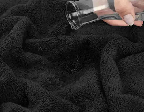 American Soft Linen 35x70 Jumbo Large Hammom uchun sochiqlar, 600 GSM 100% paxta turk hammom varag'i, Hammom, plyaj va basseyn uchun katta hajmli hashamatli sochiqlar, qora - 6