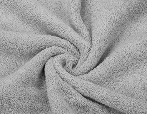 American Soft Linen Hashamatli 6 Bo'lakli Sochiq To'plami, 2 ta Hammom Sochiqi 2 ta Qo'l Sochiqi 2 ta Yuz Sochiqi, 600 GSM 100% Paxta Hammom uchun Turk Sochiqlari, Och Kulrang Sochiq To'plamlari - 2