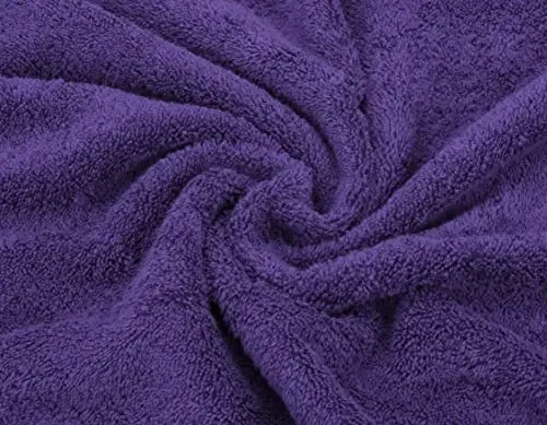 American Soft Linen Hashamatli 6 qismli sochiq to'plami, 2 ta vanna sochiqi 2 ta qo'l sochiqi 2 ta yuvish sochiqi, 600 GSM 100% paxta vanna uchun turk sochiqlari, binafsharang sochiq to'plamlari - 5