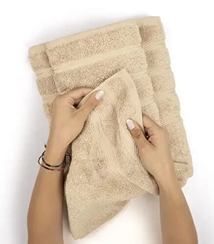 American Soft Linen Lüks 4 Parça Banyo Havlusu Seti, 600 GSM %100 Pamuklu Banyo için Türk Banyo Havluları, 27x54 inç Ekstra Büyük Banyo Duş Havluları, Bej - 5