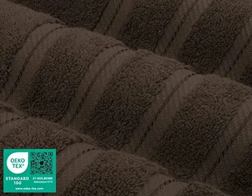 American Soft Linen Luxury 6 Piece полотенец, 2 банных полотенца 2 полотенца для рук 2 мочалки, 600 GSM 100% хлопок турецкие полотенца для ванной комнаты, Коричневый полотенце набор - 4