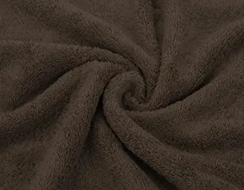 American Soft Linen Luxury 6 qismli sochiq to'plami, 2 ta hammom sochiqi, 2 ta qo'l sochiqi, 2 ta yuz sochiqi, 600 GSM 100% paxta Turk hammom sochiqlari, jigarrang sochiq to'plami - 1