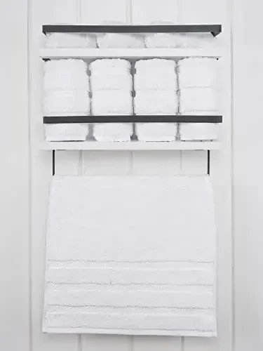 American Soft Linen Luxury Hand Towels for Bathroom, 100% Cotton Turkish 4 Piece Hand Towel Set, 600 GSM Hand Face Towels for Kitchen, White Hand Towels - 3
