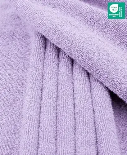 American Soft Linen Oversized Bath Sheet 40x80 Extra Large for Bathroom, 600 GSM 100% Cotton Turkish Jumbo Bathsheet Towels for Adults, Lilac Bath Sheet - 2