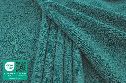 American Soft Linen Oversized Bath Sheet 40x80 Extra Large for Bathroom, 600 GSM 100% Cotton Turkish Jumbo Bathsheet Towels for Adults, Teal Bath Sheet - 2