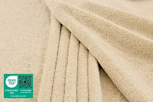 American Soft Linen Oversized Hammom uchun sochiq 40x80 Extra Large, 600 GSM 100% paxta Turkiy Jumbo sochiqlar kattalar uchun, bej rangli sochiq - AMERICAN SOFT LINEN (1)