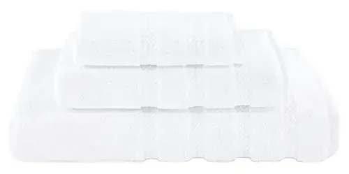 American Soft Linen Premium Набор полотенец из 3 предметов, 1 банное полотенце, 1 полотенце для рук, 1 мочалка, 600 GSM 100% хлопок, турецкие полотенца для ванной комнаты, набор белых полотенец - AMERICAN SOFT LINEN (1)
