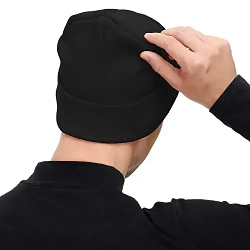 American Trends Winter Hats for Men Women Cuffed Beanies Hat Soft Plain Knit Hats Skull Caps - 6