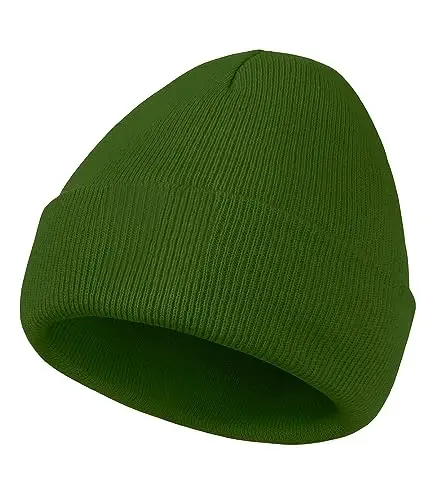 American Trends Winter Hats for Men Women Cuffed Beanies Hat Soft Plain Knit Hats Skull Caps - AMERICAN (1)