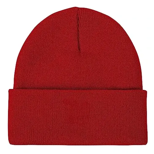 American Trends Winter Hats for Men Women Cuffed Beanies Hat Soft Plain Knit Hats Skull Caps - 6