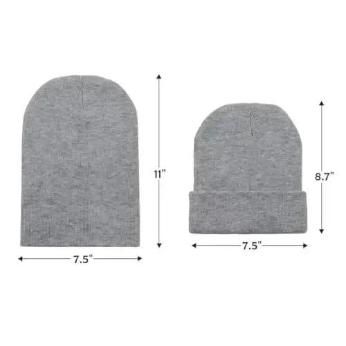 American Trends Winter Hats for Men Women Cuffed Beanies Hat Soft Plain Knit Hats Skull Caps - 4