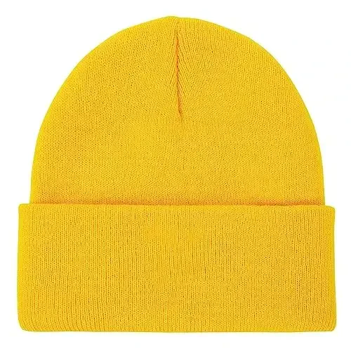 American Trends Winter Hats for Men Women Cuffed Beanies Hat Soft Plain Knit Hats Skull Caps - 6