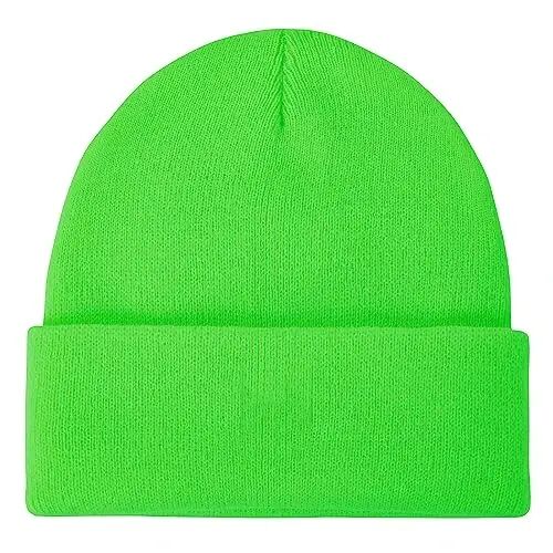 American Trends Winter Knit Beanie Hat for Men Women Soft Stretch Skull Cap | Vibrant High-Saturation Colors for DIY Costumes, Soft Skin-Friendly, Versatile for Outdoor & Parties, Cosplay & Daily Wear - 1