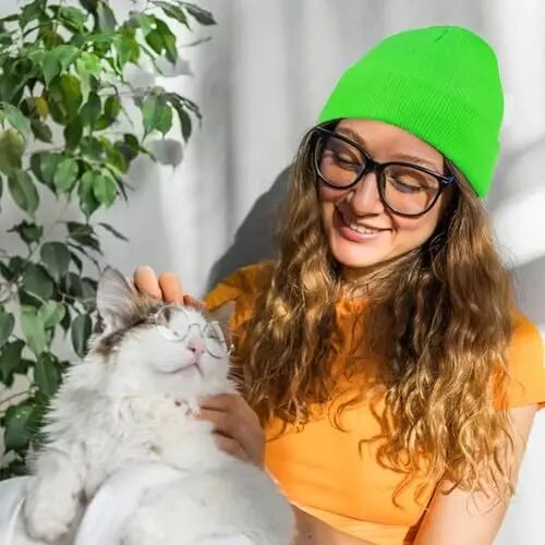 American Trends Winter Knit Beanie Hat for Men Women Soft Stretch Skull Cap | Vibrant High-Saturation Colors for DIY Costumes, Soft Skin-Friendly, Versatile for Outdoor & Parties, Cosplay & Daily Wear - 4