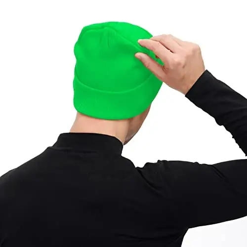 American Trends Winter Knit Beanie Hat for Men Women Soft Stretch Skull Cap | Vibrant High-Saturation Colors for DIY Costumes, Soft Skin-Friendly, Versatile for Outdoor & Parties, Cosplay & Daily Wear - 6