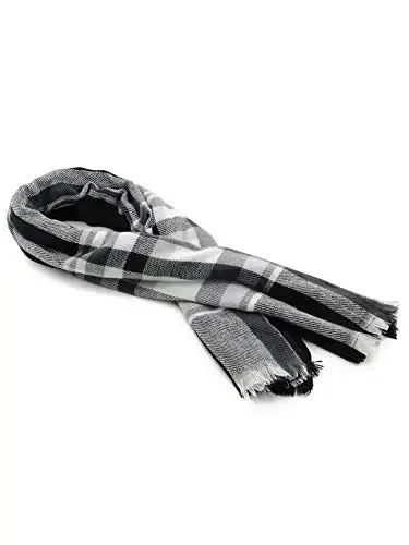 American Trends Women's Cozy Warm Winter Fall Blanket Scarf Stylish Soft Chunky Checked Giant Scarves Shawls - 6