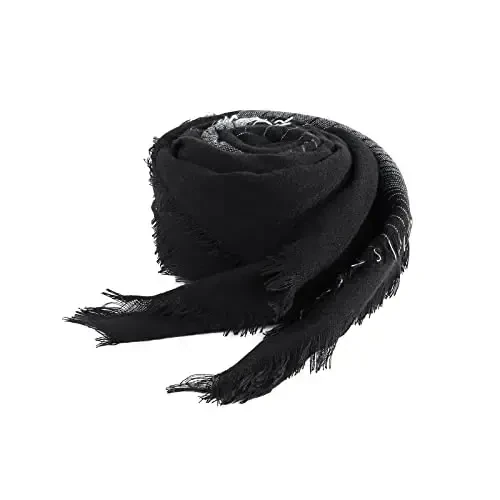 American Trends Women's Cozy Warm Winter Fall Blanket Scarf Stylish Soft Chunky Checked Giant Scarves Shawls - 3