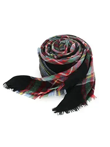 American Trends Women's Cozy Warm Winter Fall Blanket Scarf Stylish Soft Chunky Checked Giant Scarves Shawls - 2