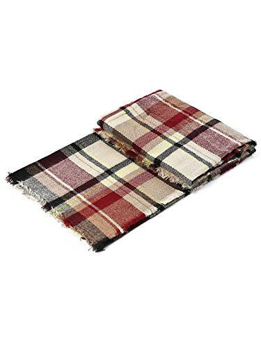 American Trends Womens Fall Winter Scarf Plaid Tassel Soft Warm Blanket Scarves Womens Shawl Wraps - 17