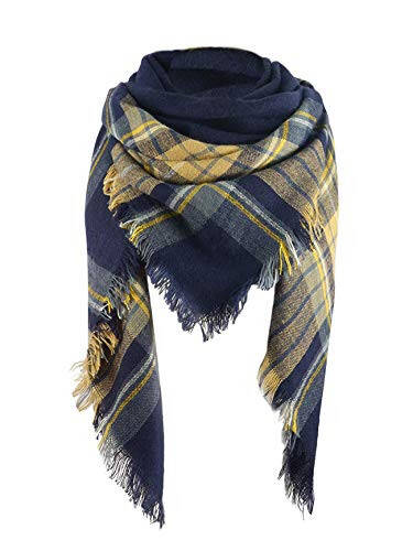 American Trends Womens Fall Winter Scarf Plaid Tassel Soft Warm Blanket Scarves Womens Shawl Wraps - 7