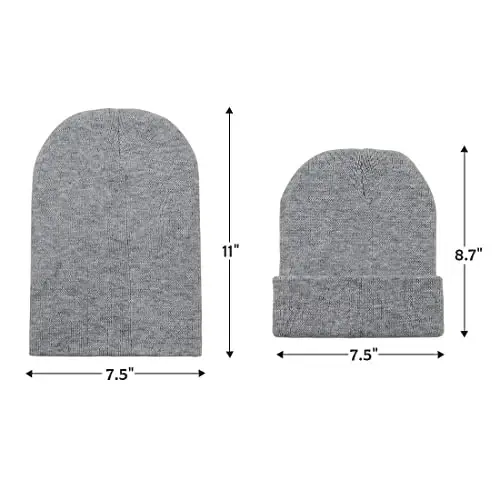 American Trends Winter Hats for Men Women Cuffed Beanies Hat Soft Plain Knit Hats Skull Caps - 6