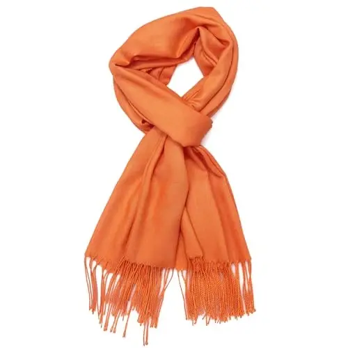 AMERICHAMP Super Soft Elegant Scarf for Women Men CasModazoneere Feel Winter Fall Fashion fringe Gift Lightweight solid cozy 