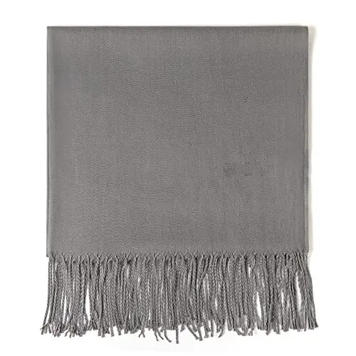 AMERICHAMP Super Soft Elegant Scarf for Women Men CasModazoneere Feel Winter Fall Fashion fringe Gift Lightweight solid cozy - 2