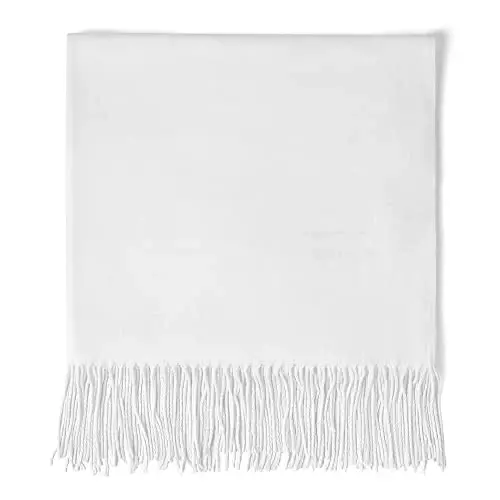 AMERICHAMP Super Soft Elegant Scarf for Women Men CasModazoneere Feel Winter Fall Fashion fringe Gift Lightweight solid cozy - 2