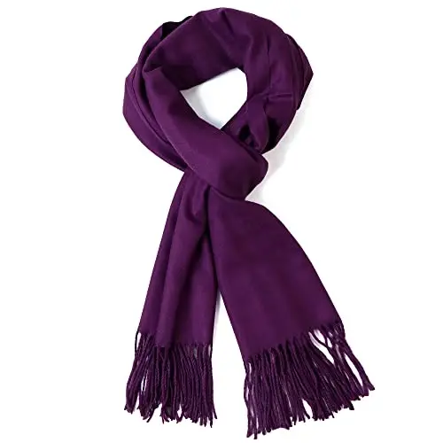AMERICHAMP Super Soft Elegant Scarf for Women Men CasModazoneere Feel Winter Fall Fashion fringe Gift Lightweight solid cozy 
