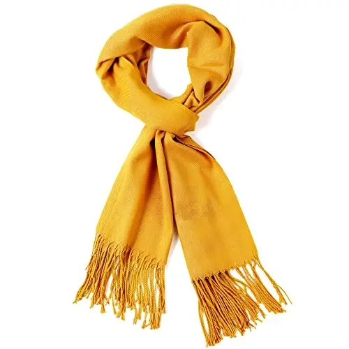 AMERICHAMP Super Soft Elegant Scarf for Women Men CasModazoneere Feel Winter Fall Fashion fringe Gift Lightweight solid cozy - 1