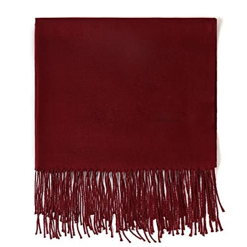 AMERICHAMP Super Soft Elegant Scarf for Women Men Cashmere Feel Winter Fall Fashion fringe Gift Lightweight solid cozy - 2