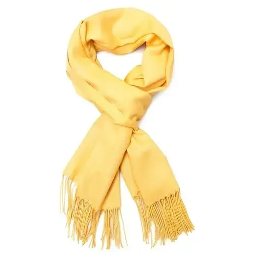 AMERICHAMP Super Soft Elegant Scarf for Women Men CasModazoneere Feel Winter Fall Fashion fringe Gift Lightweight solid cozy - MODAZONE