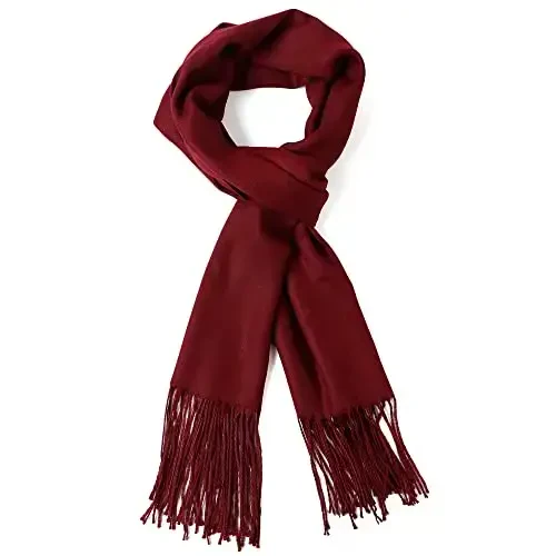 AMERICHAMP Super Soft Elegant Scarf for Women Men CasModazoneere Feel Winter Fall Fashion fringe Gift Lightweight solid cozy - 1