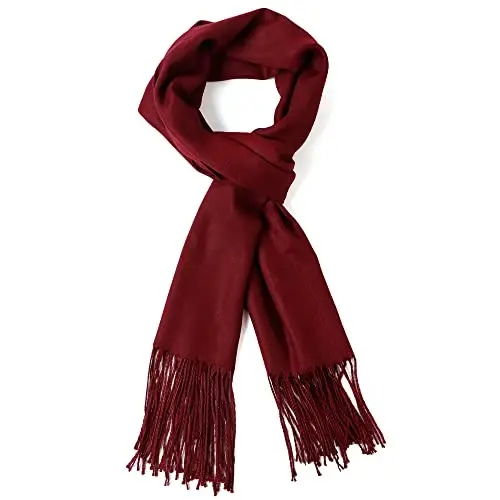 AMERICHAMP Super Soft Elegant Scarf for Women Men CasModazoneere Feel Winter Fall Fashion fringe Gift Lightweight solid cozy - 1