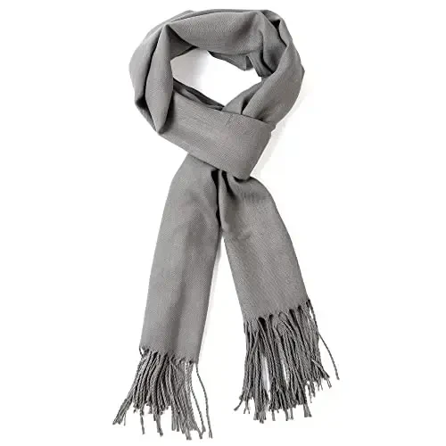 AMERICHAMP Super Soft Elegant Scarf for Women Men CasModazoneere Feel Winter Fall Fashion fringe Gift Lightweight solid cozy - 1