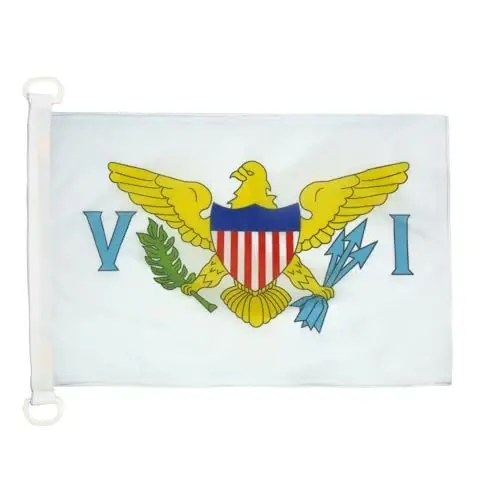 Virgin Islands of the United States NAUTICAL Flag 18'' x 12'' - Virgin Islander flags 30 x 45 cm. - Banner 12x18 in for boat - AZ FLAG 
