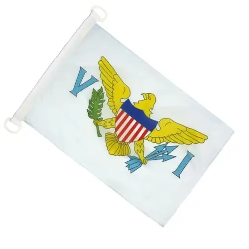 Virgin Islands of the United States NAUTICAL Flag 18'' x 12'' - Virgin Islander flags 30 x 45 cm. - Banner 12x18 in for boat - AZ FLAG - AZ FLAG (1)