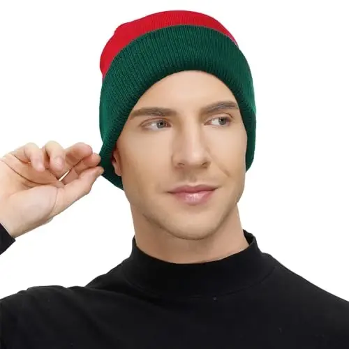 American Trends Winter Hats for Men Women Cuffed Beanies Hat Soft Plain Knit Hats Skull Caps - 2