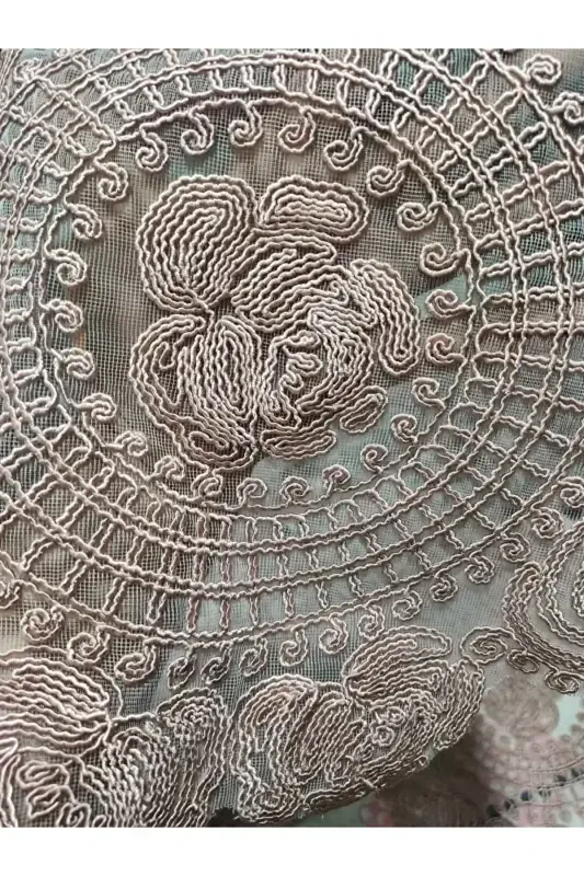 Amerikan Servis, 1 Runner 6 Supla Ovqatlanish Servis To'plami, Stol Yopqichi To'plami, Servis Taqdimot To'plami - Pudra-Pudra - 4