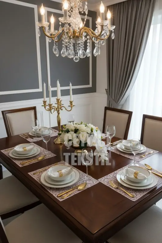 Amerikan Servis, 6 Supla Ekru 30x38cm Yemek Servis Takımı, Masa Örtüsü Seti, Servis Sunum Seti-6lı Supla Pembe - ÇT ÇEYIZCI TEKSTIL