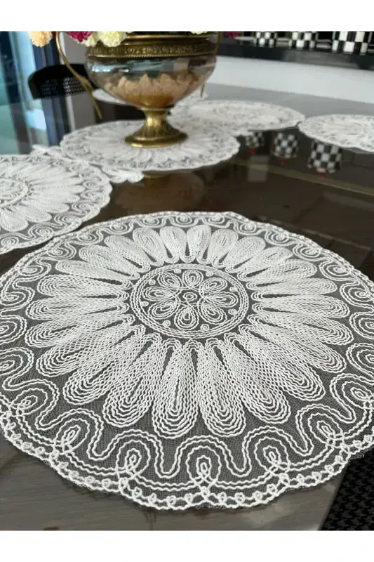 Amerikan Servis Supla Va Runner To‘plami 6 Kishi Uchun-Ekru - 3